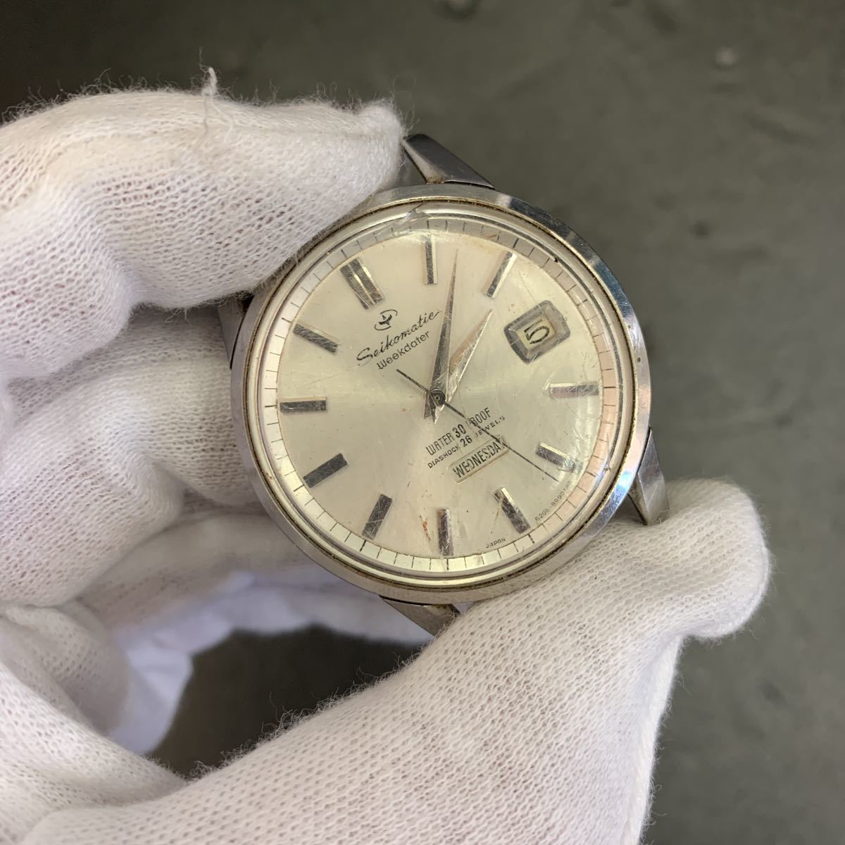 現状品/動作品/SEIKO セイコー マチック ウィークデーター 6206-8990 