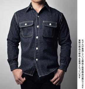 フラットヘッド ウォバッシュ デニムシャツ 38