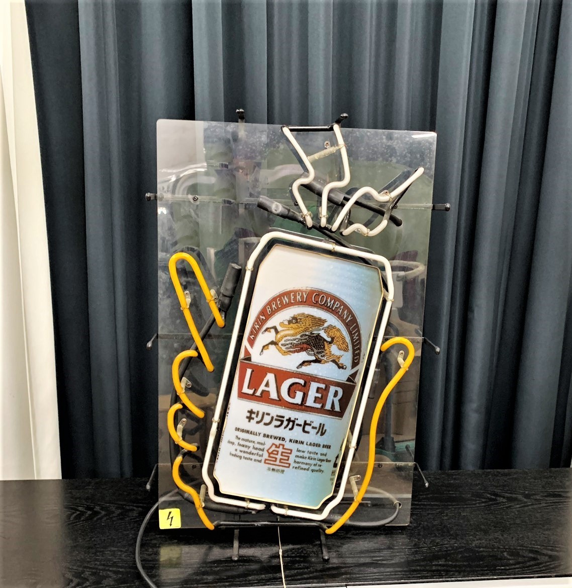 YL06ee) キリンビール ネオンサイン ネオン管 46.5×73cm 電光 電飾 