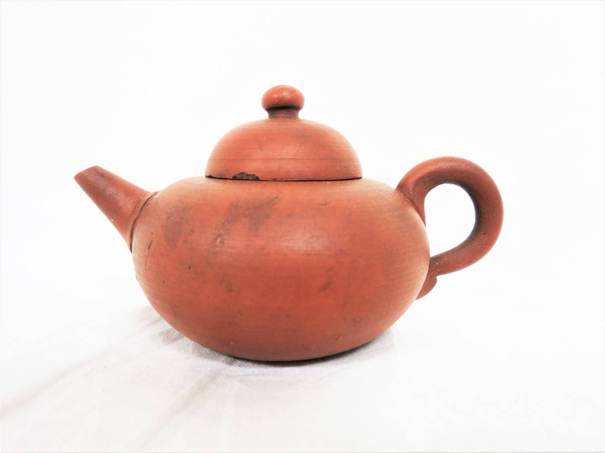 希少】茶道具 煎茶道具 時代煎茶 手捻り 常滑焼 朱泥 急須 幕末期 元光