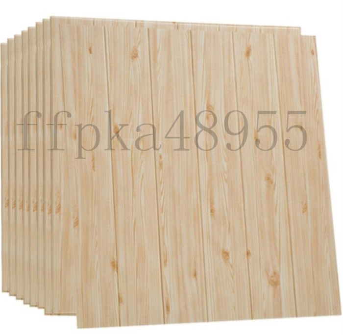 未使用50枚 70cm×70cm 杉木肌柄の壁張り付け 3D立体レンガ模様壁紙 防水 汚い防止 カビ防止 エコ素材 