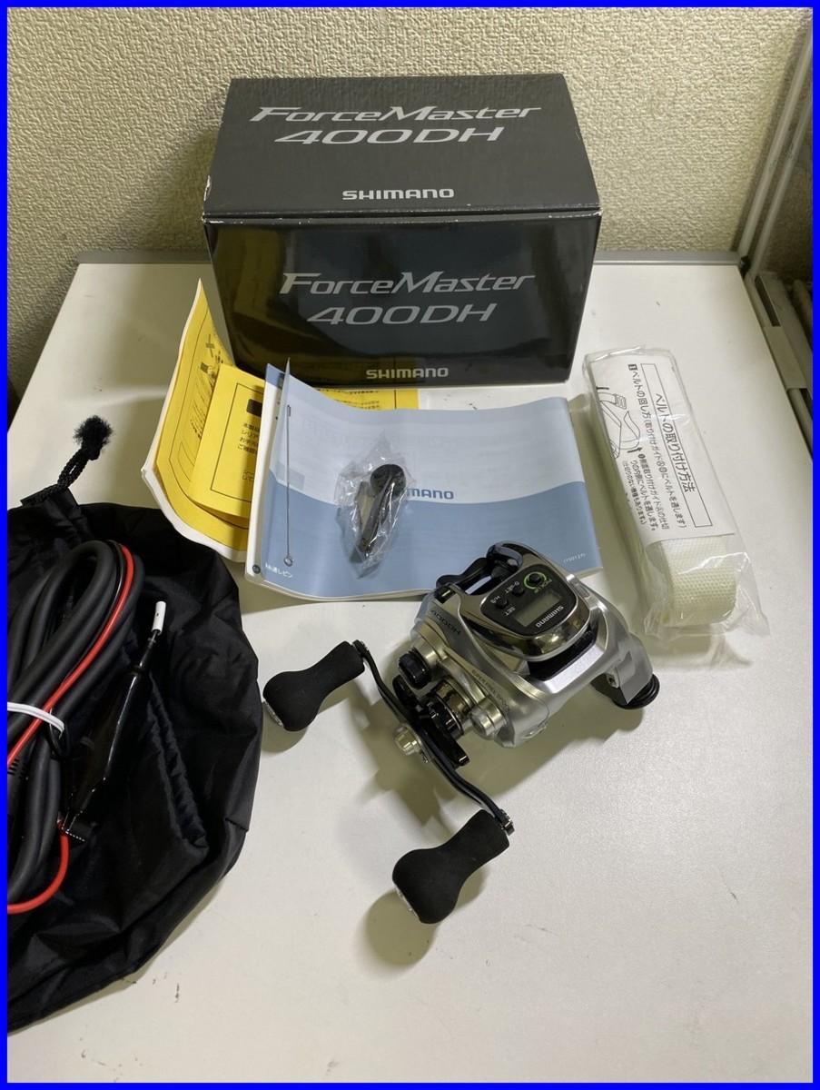 正規品，セール #展示品 SHIMANO シマノ フォースマスター ForceMaster 400DH 電動リール バッテリーケーブル付 J12136(シマノ)｜売買されたオークション情報、yahooの商品情報をアーカイブ公開 - オークファン 電動
