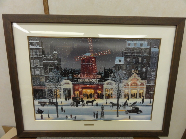 真作複製複製画 ミッシェル・ドラクロワ 夜の街角 パリ風景