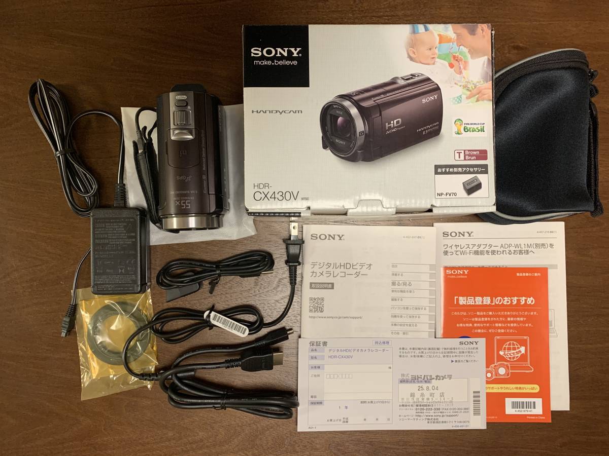 SONY HANDYCAM☆HDR-CX430V（Brown）☆付属品完備☆ケース付 SONY HDR