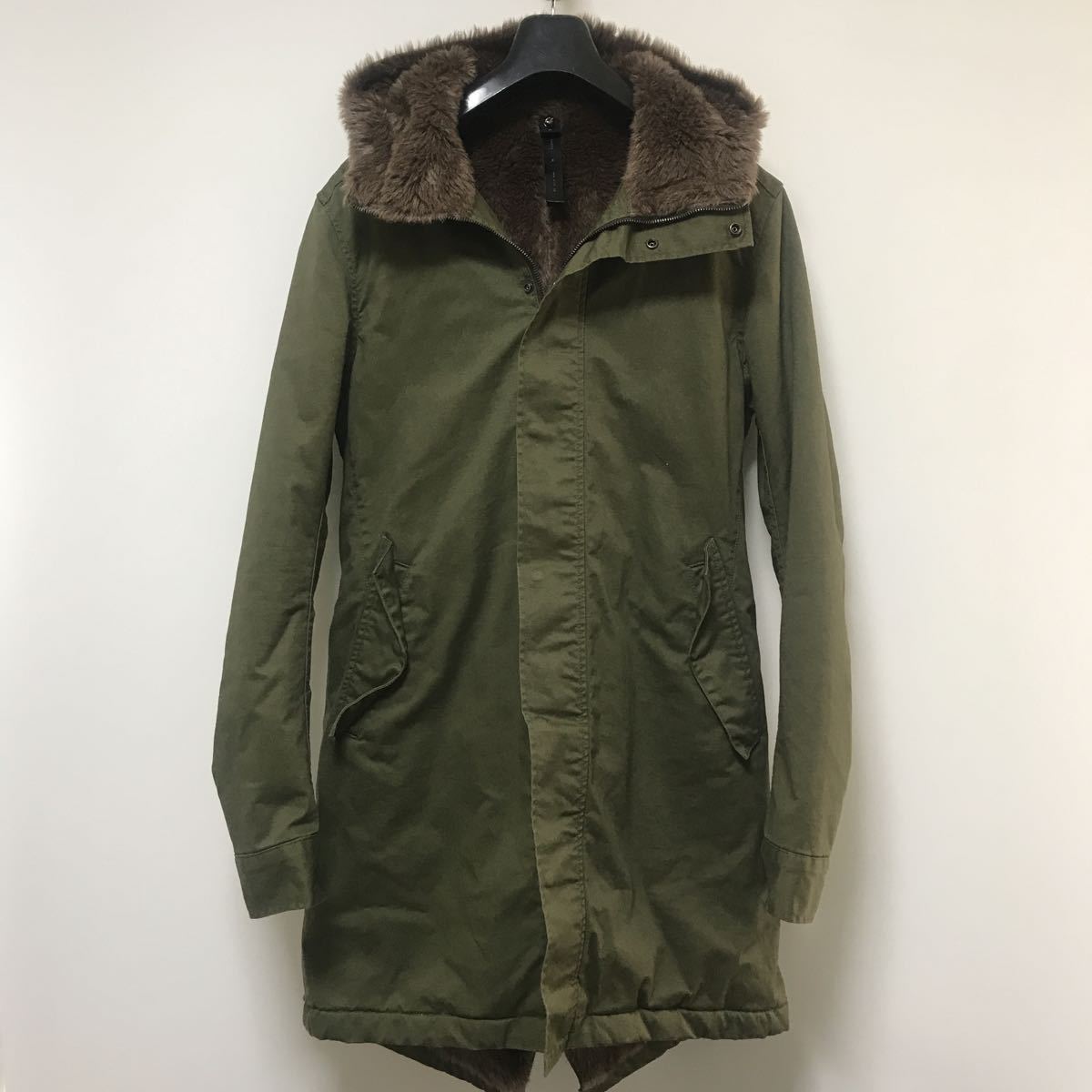 美品 wjk 裏地 全体 ボア ストレッチ モッズ コート M 日本製