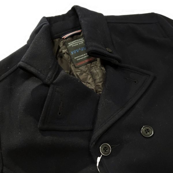 新品ニコルクラブフォーメンＮＩＣＯＬＥ　中綿メルトンピーコートＭ紺JK2024／断熱素材 NICOLE CLUB FOR ニコルの通販 pコート ダウン・中綿