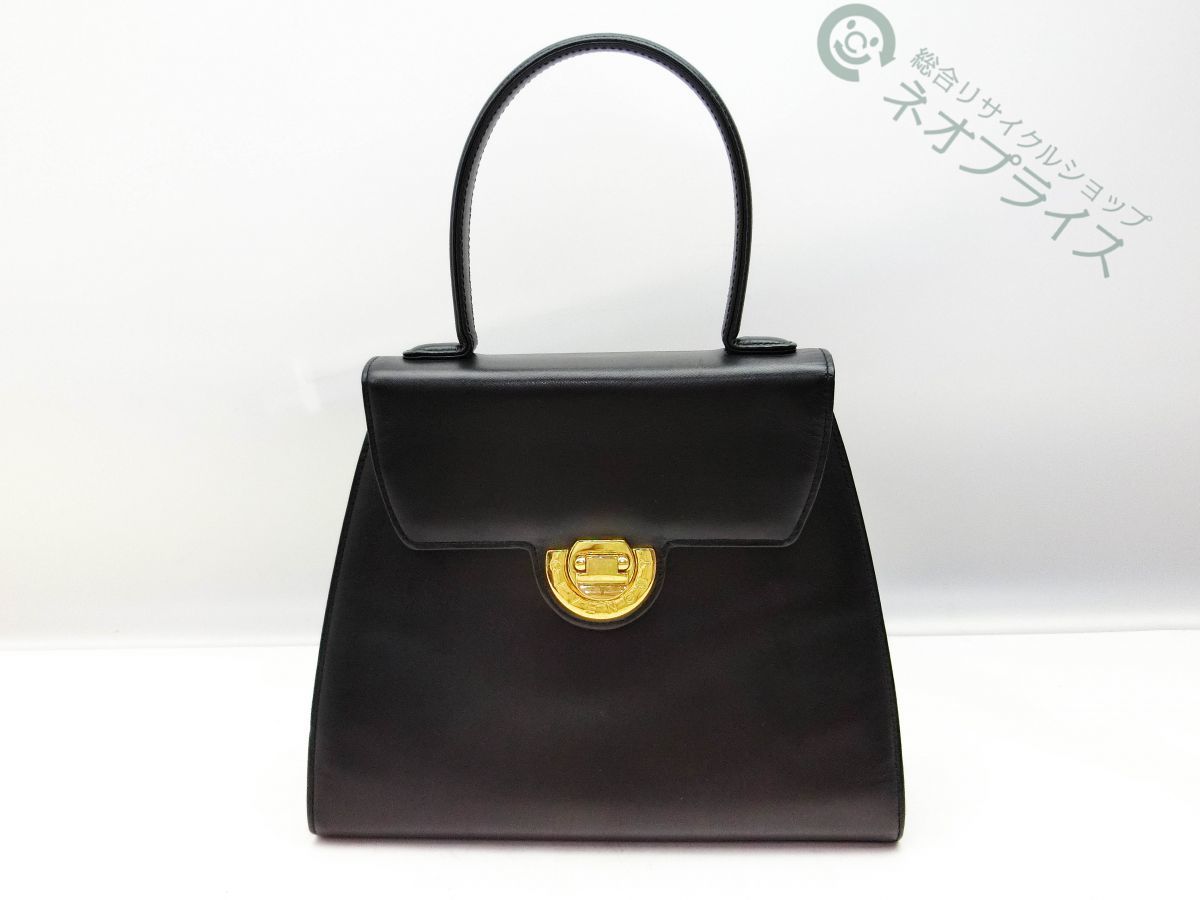 S9770 GIVENCHY ジバンシー ロゴ ロック 金具 ケリー型 レザー ハンド 