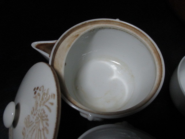 出石焼 白磁煎茶器のセット 道具 - ] 小嶋昇山造 | – 白磁菊彫茶碗（共