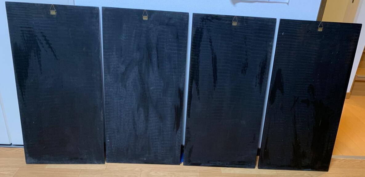 ベトナム螺鈿細工 4枚パネル ベトナム漆螺鈿細工のパネル（バイヨン