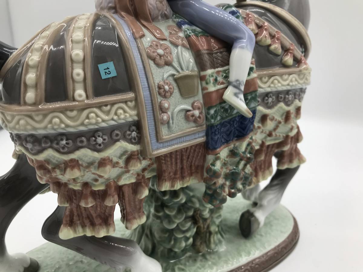 5398】美品 リヤドロ LLADORO 少年少女の行進 1489 馬に乗る少年と少女