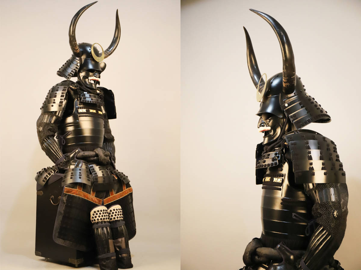 鉄黒漆塗桶側菱綴二枚胴具足／ホームメイト ◇甲冑◇等身大◇黑田長政