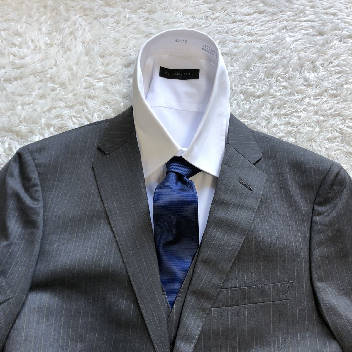 スーツ バーバリーブラックレーベル 極美品 BURBERRY シルク混 BLACK
