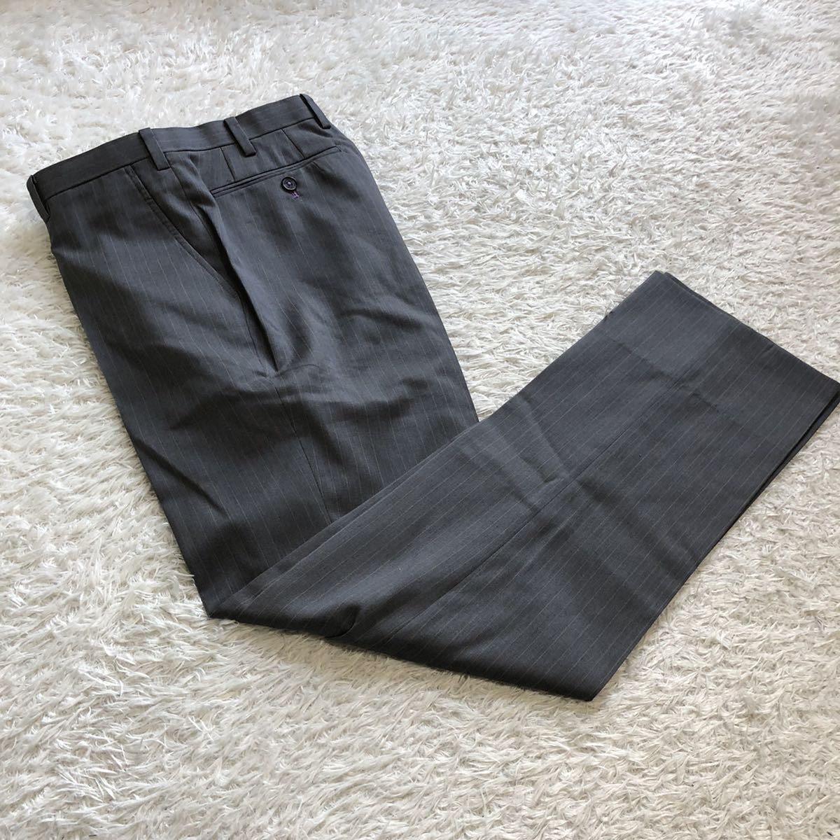 スーツ バーバリーブラックレーベル 極美品 BURBERRY シルク混 BLACK