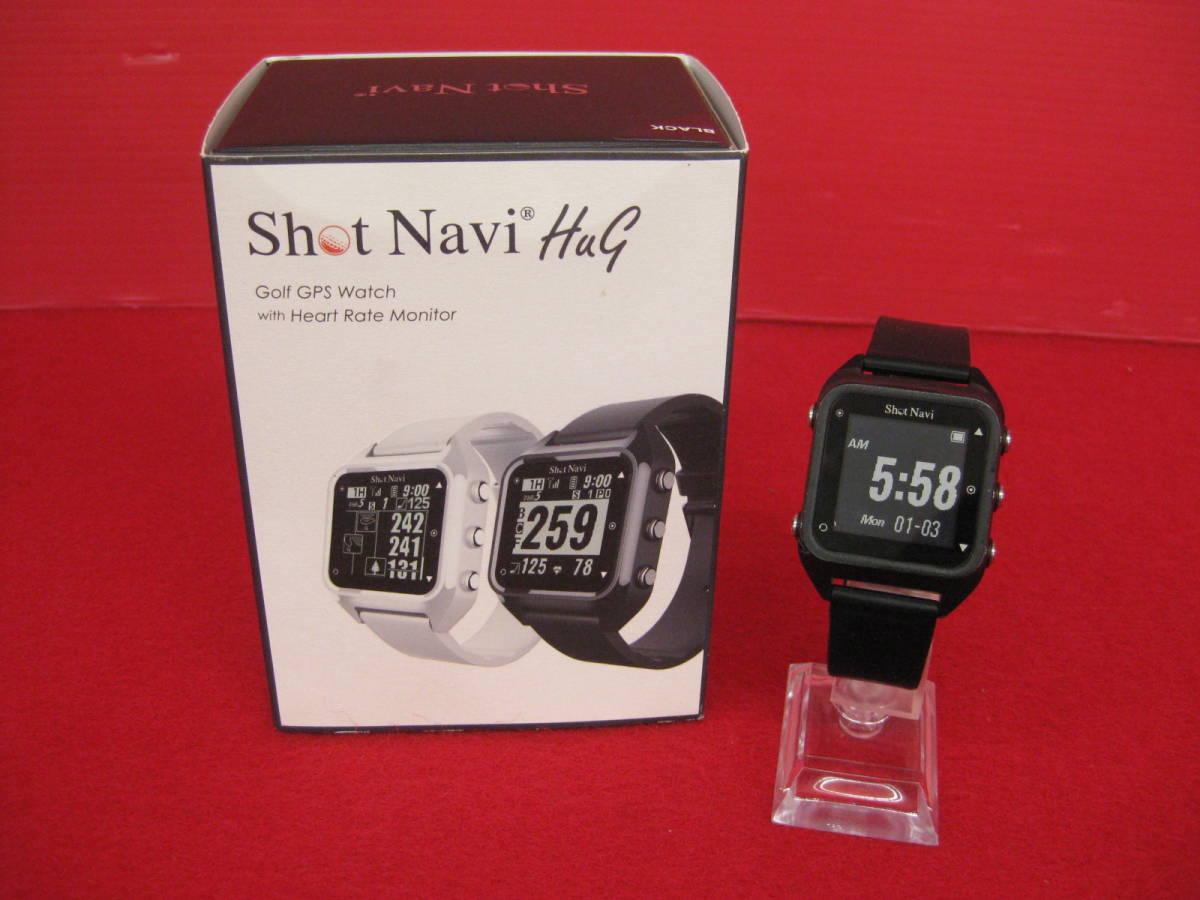 赤字超特価，限定SALE ハッピー Shot Navi GPSゴルフウォッチ hug ブラック(GPSナビ)｜売買されたオークション情報、yahooの商品情報をアーカイブ公開 - オークファン GPSナビ