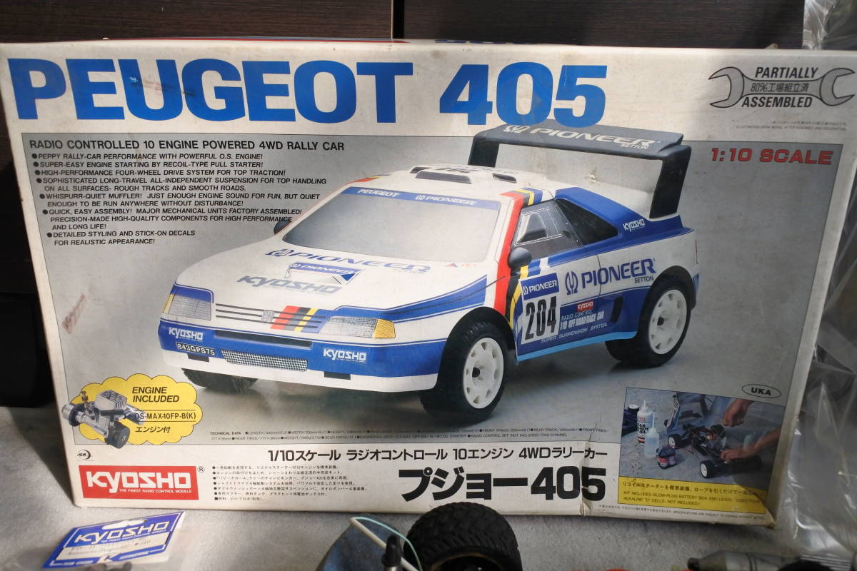 ラジコン 京商 1/10スケール RC 10エンジン プジョー 405 4WD