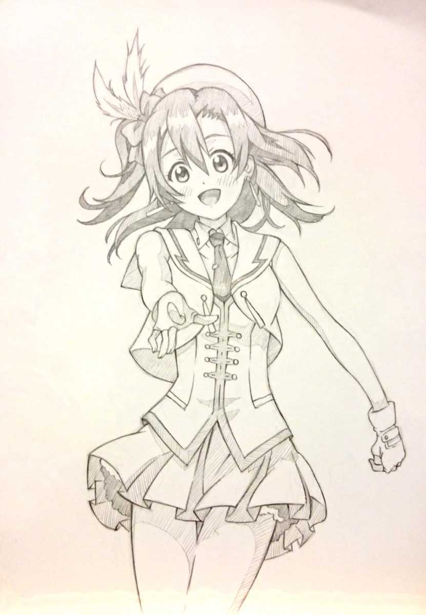 Jan 手描きイラスト ラブライブ 高坂穂乃果 手描きイラスト 売買されたオークション情報 Yahooの商品情報をアーカイブ公開 オークファン Aucfan Com