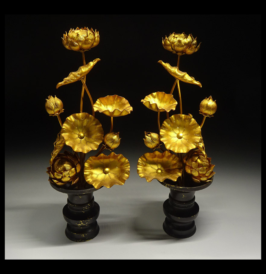 アルミ製 常花 ミニ常花 三本立 2個 緑屋*x□