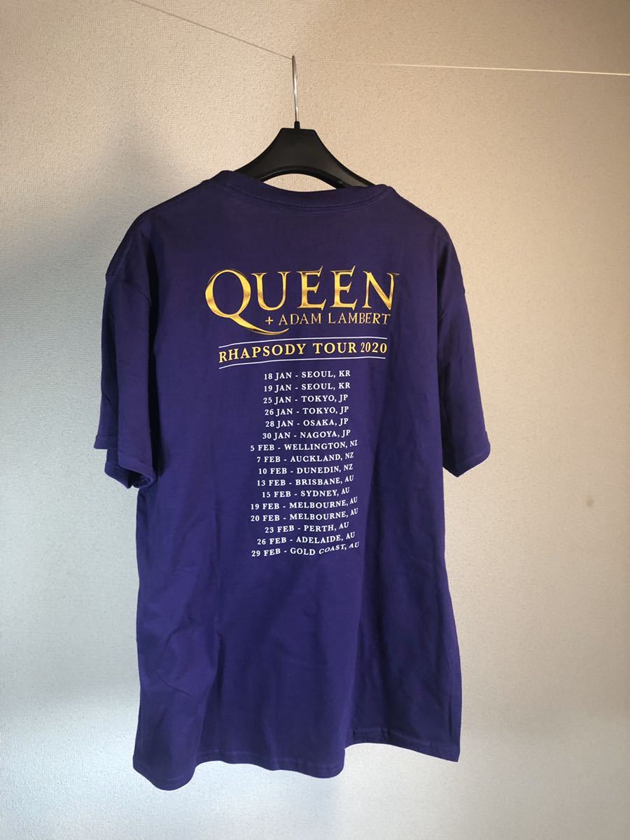 クイーン＋アダムランバート 来日 2020 公式グッズ Tシャツ XL 紫 THE