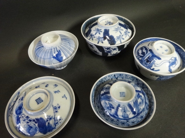 古伊万里 (有)新原美術 染付 蓋茶碗⁄Covered 蓋茶碗 bowl 2026年