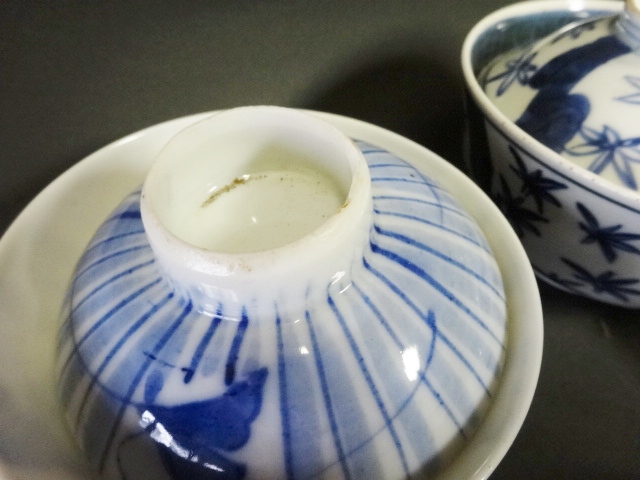 古伊万里 (有)新原美術 染付 蓋茶碗⁄Covered 蓋茶碗 bowl 2026年