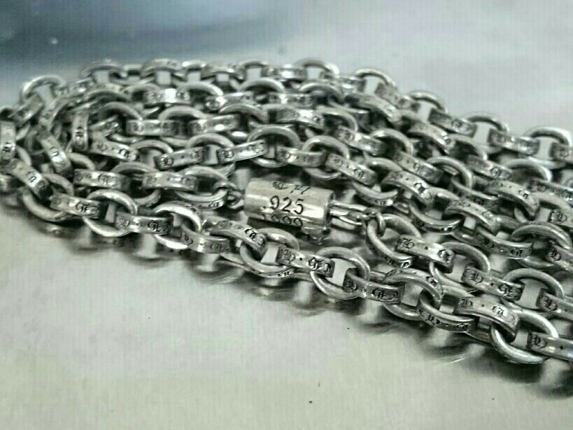 重さ32.31g クロムハーツ ペーパーチェーンネックレス 50cm 留め具14k