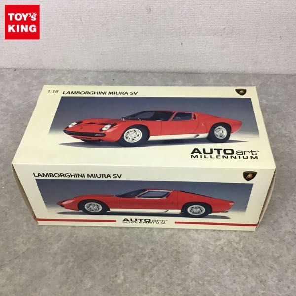 1円～ オートアート 1/18 ランボルギーニ ミウラ SV レッド / ミニカー