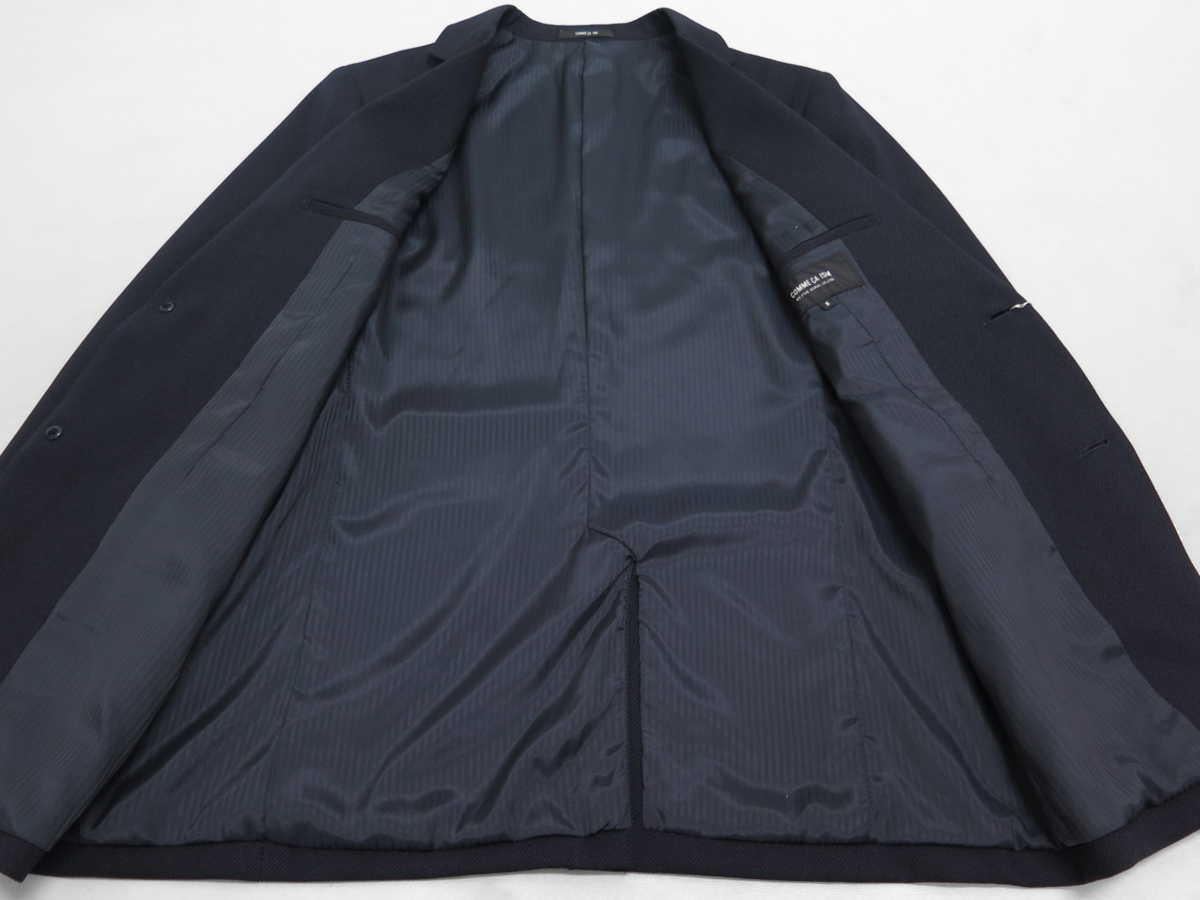3542●コムサイズム COMME CA ISM●新品　GFC02　ウールライク カルゼセットアップスーツ　ネイビー/S