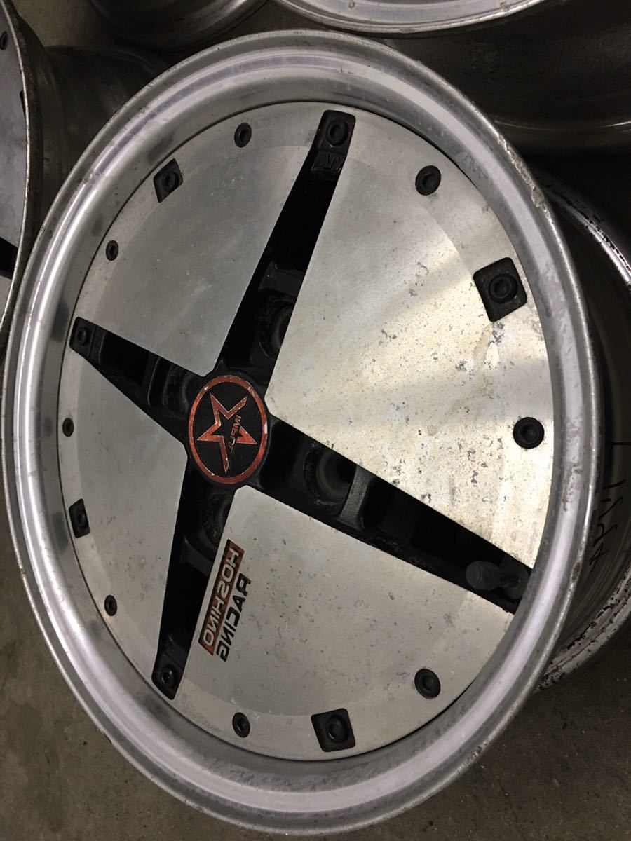 旧車【ホシノ レ-シング】レア 中古 アルミホイール【14X6J+33 PCD