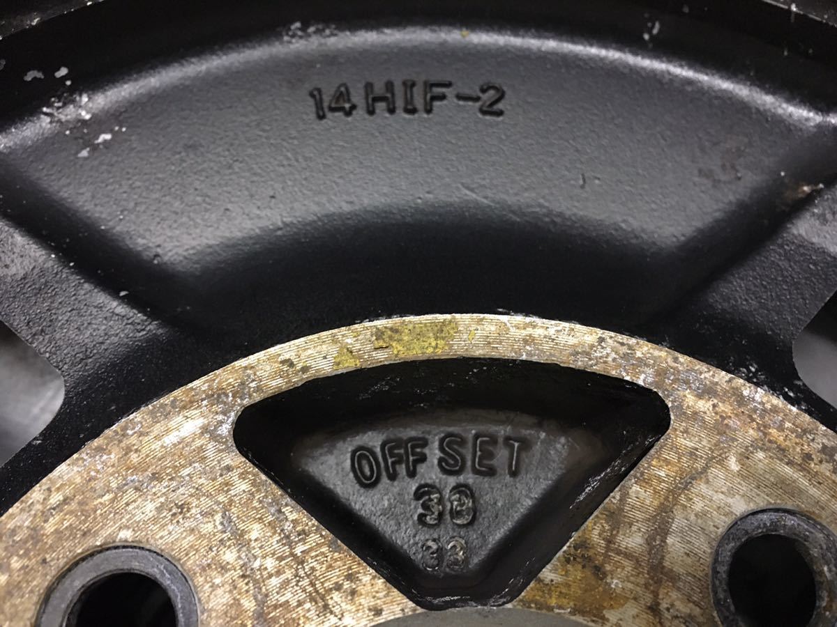 旧車【ホシノ レ-シング】レア 中古 アルミホイール【14X6J+33 PCD