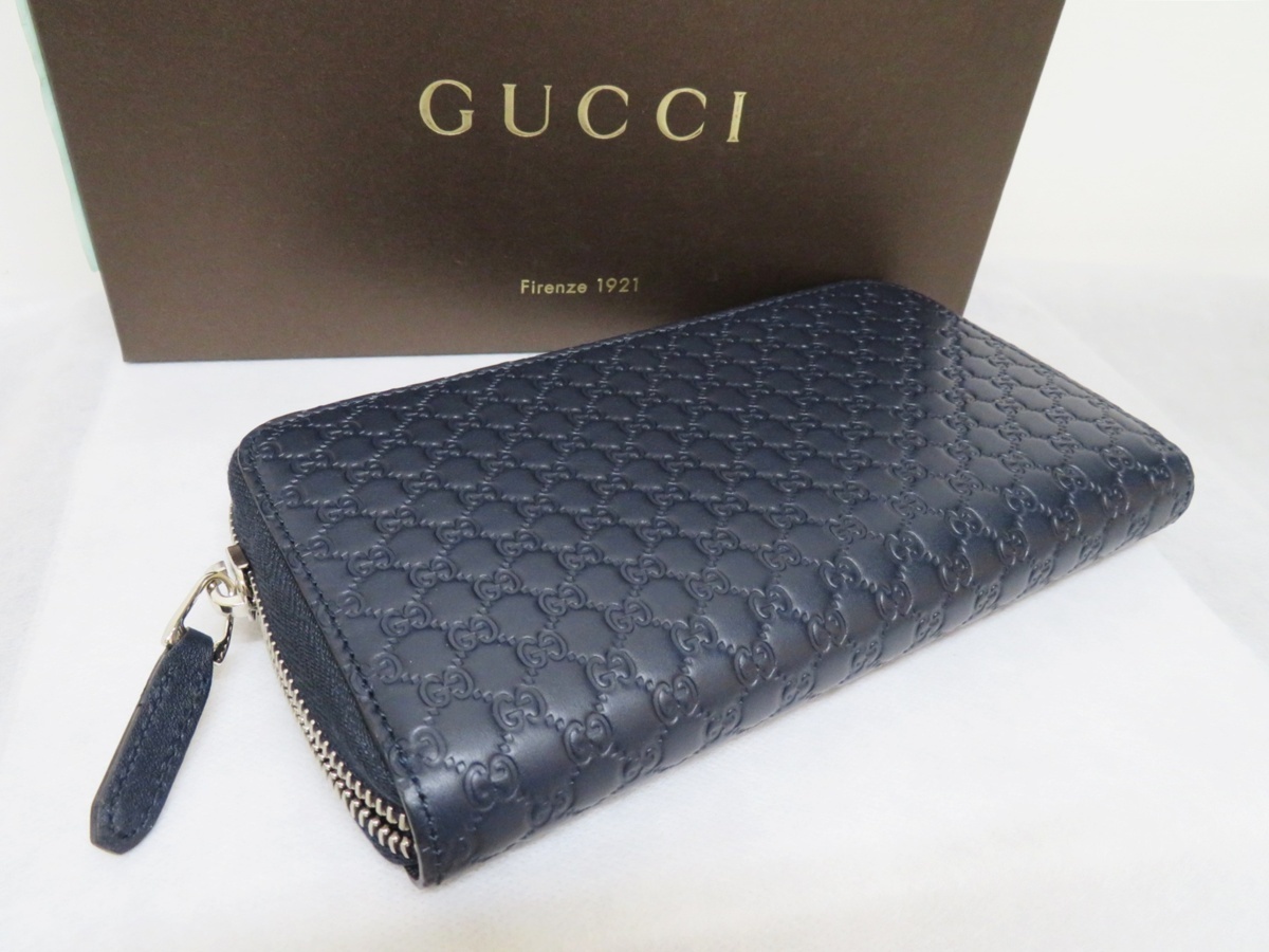 大日堂】新品 GUCCI グッチ マイクログッチシマ ラウンドファスナー 長