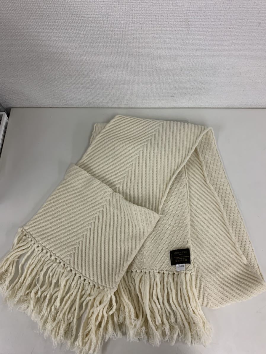 LOUISVUITTON　マフラー(ウール70％・カシミア30％)★ マフラー ルイヴィトン LOUIS VUITTON 美品 カシミヤ×シルク ストール