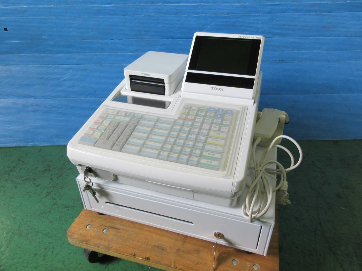 TOWA PROSPER NR-3800R レジスター 本体 鍵付き ☆TOWA ネットワークレジスター PROSPER NR-3800R☆使用期間約1年間