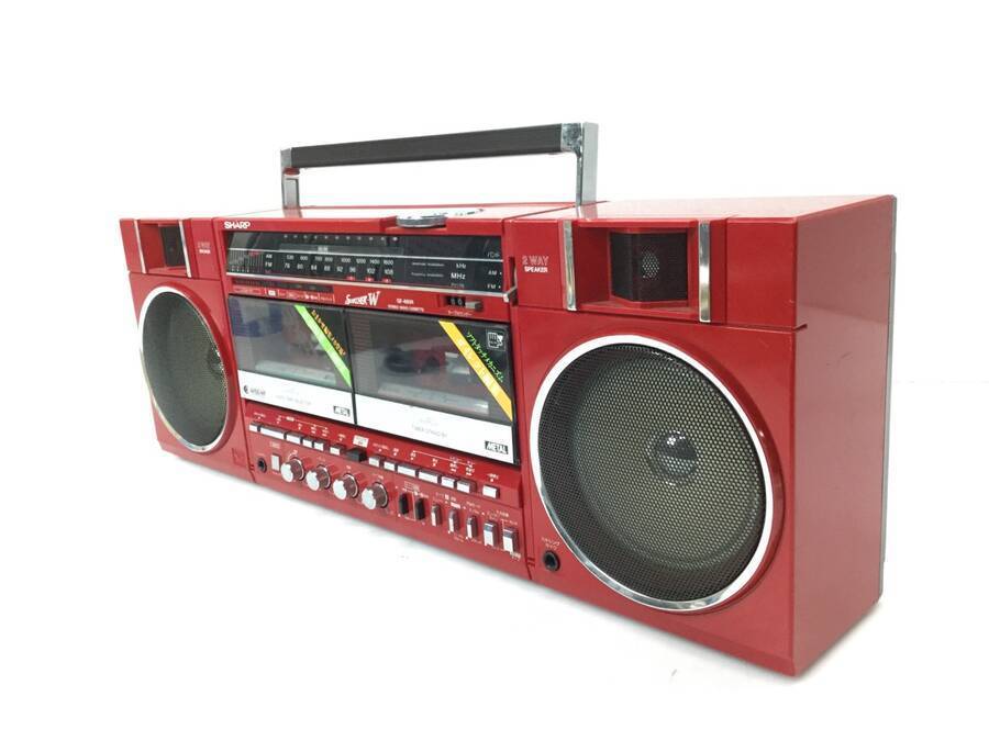 SHARP GF-490R Wラジカセ◇ジャンク品 ラジカセ カセットデッキ