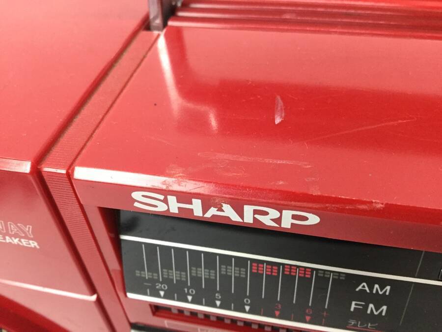 SHARP GF-490R Wラジカセ◇ジャンク品 ラジカセ カセットデッキ