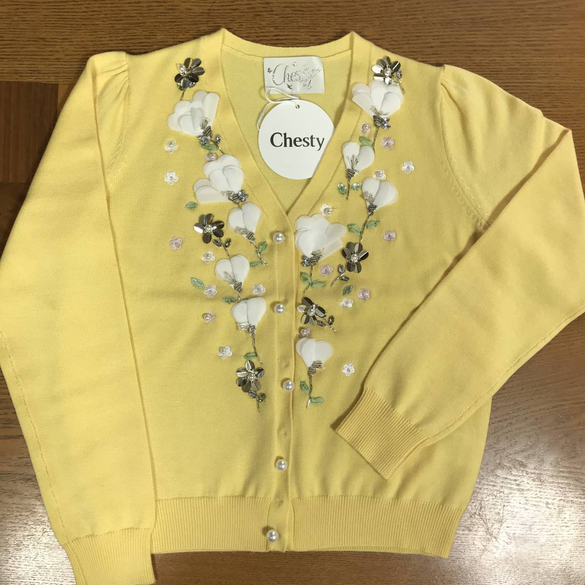 カーディガン Chesty（チェスティ） エンブロイダリーカーディガン 