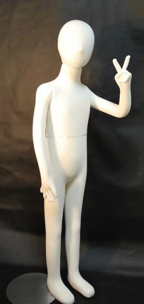 子供マネキン 軟体トルソー 布張りボディ JF-CH08T+BASE-NEW 関節可動