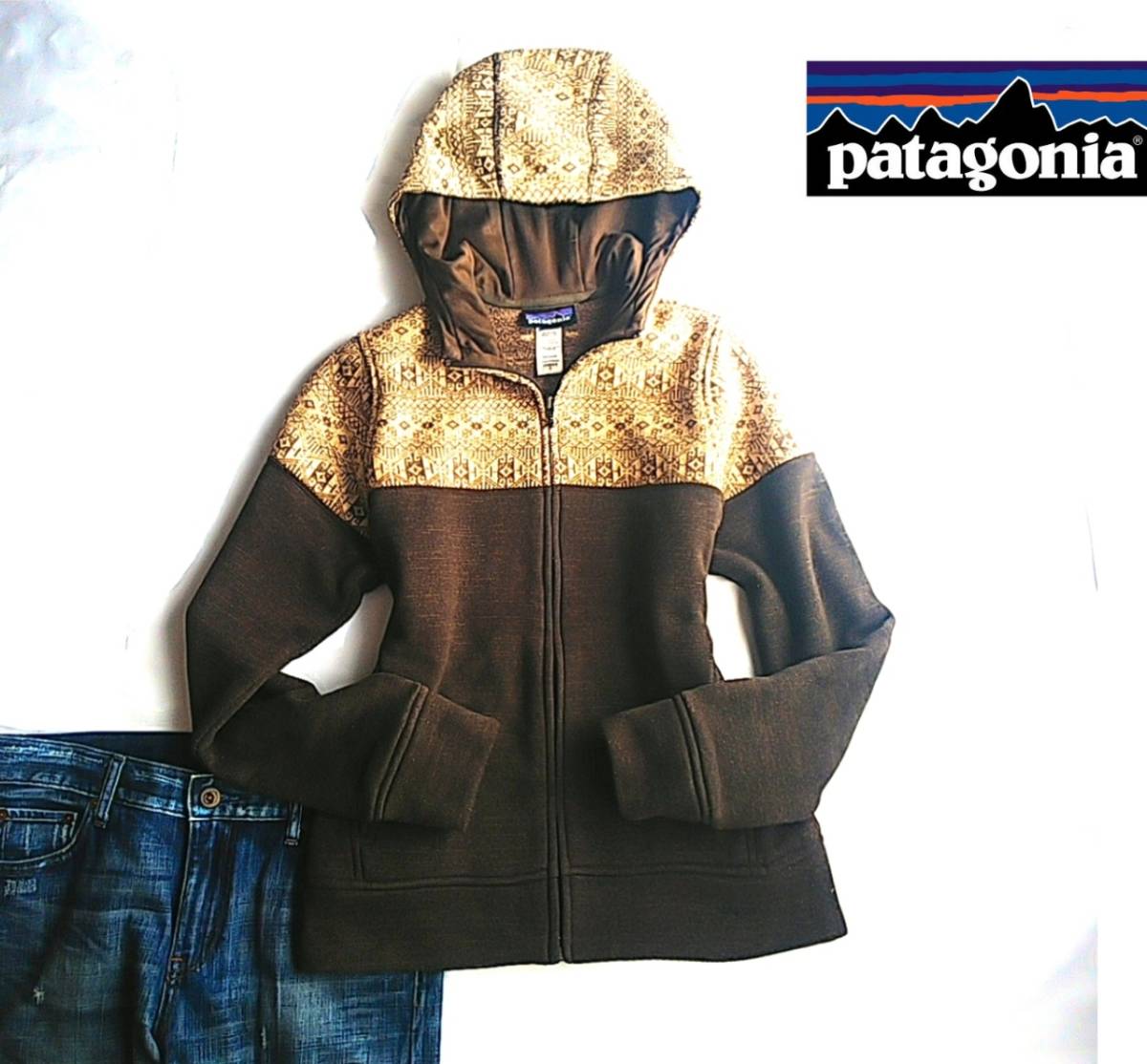 本物保証，高品質 パタゴニア patagonia .ジップアップ ネイティブ柄 フーディーパーカー 刺繍ロゴ(女性用)｜売買されたオークション情報、yahooの商品情報をアーカイブ公開 - オークファン 女性用