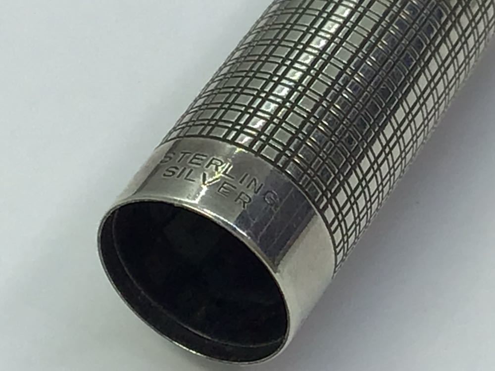 【智】PLATINUM プラチナ STERLING SILVER 古い万年筆 スターリングシルバー 925 ペン先 18K-WG刻印 現状品 同梱可能 文房具 筆記用具040_3