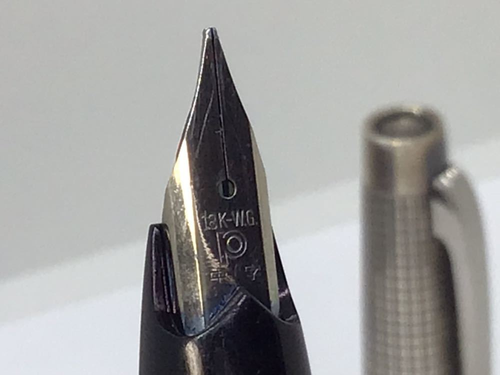 【智】PLATINUM プラチナ STERLING SILVER 古い万年筆 スターリングシルバー 925 ペン先 18K-WG刻印 現状品 同梱可能 文房具 筆記用具040_9