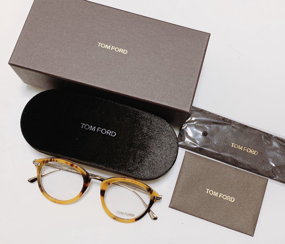 TOMFORD メガネフレーム トムフォード 眼鏡 鼈甲柄×ピンクゴールド