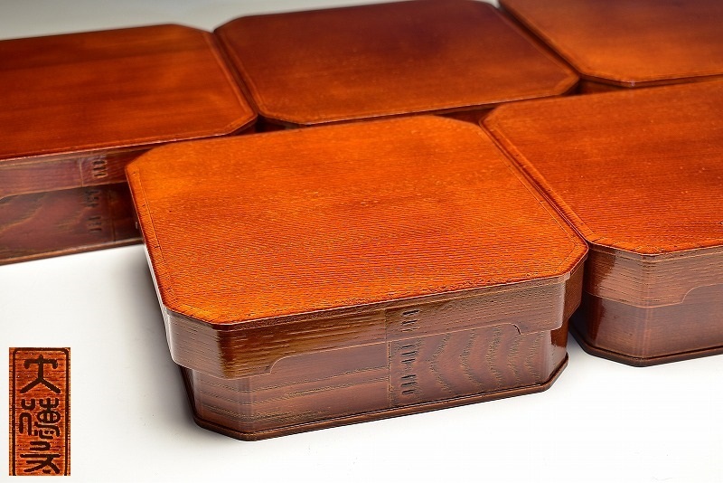 飛騨春慶 大徳寺弁当 縁高重 五客 茶道具 縁高 重箱 大徳寺 【