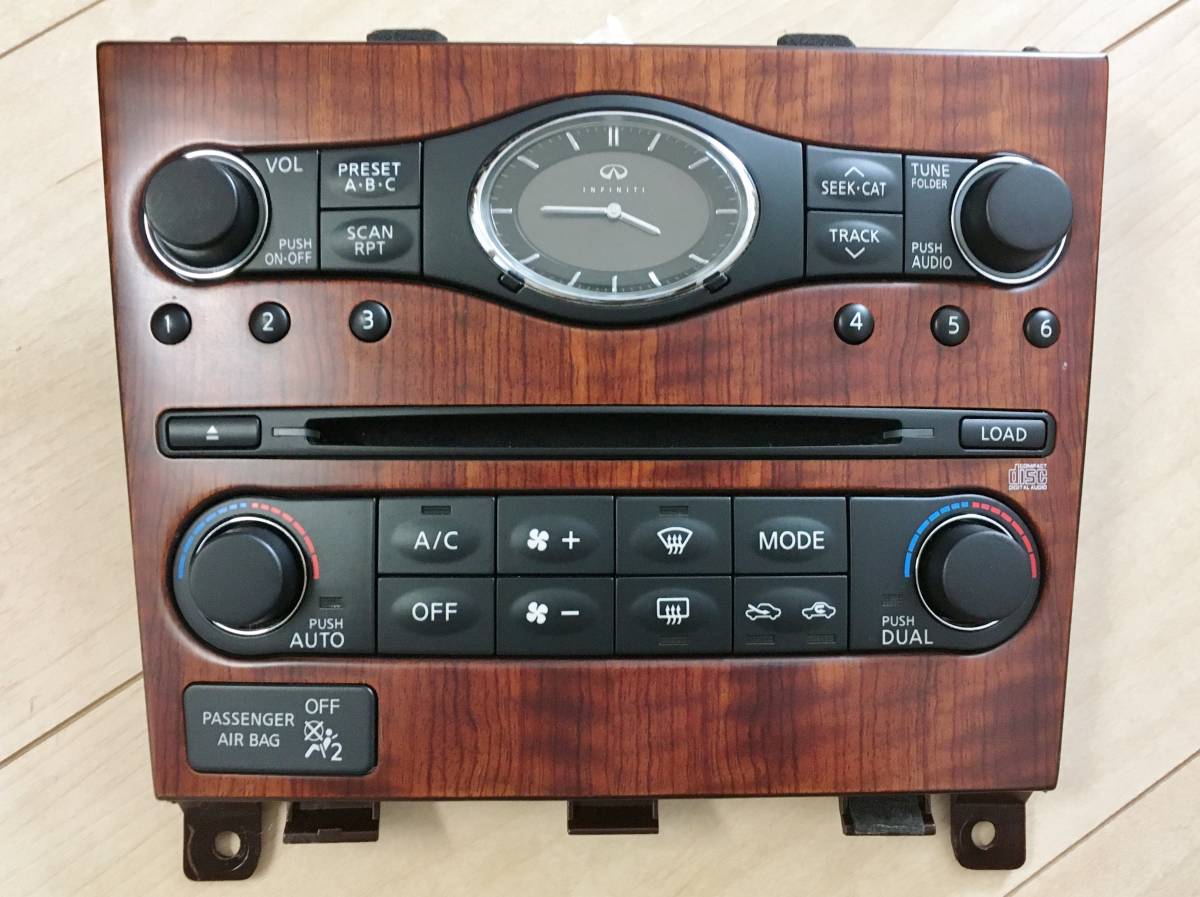 インフィニティ G37 純正 アナログ クロック 時計 エアコンパネル