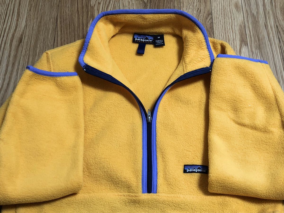 patagonia パタゴニア フリース サイズM イエロー × パープル フリース 