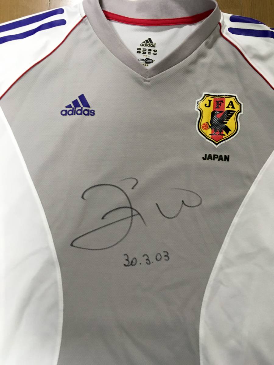 【限定セール，格安】 ジーコ監督直筆サイン入り 日本代表ユニフォーム2002/2003 オーセンティック長袖アウェーモデル サイズL 検 アントラーズ(日本)｜売買されたオークション情報、yahooの商品情報をアーカイブ公 ユニフォーム
