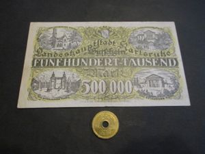 ドイツ 500マルク【ノートゲルト】【極美品】 ドイツ 500マルク【ノートゲルト】【極美品】【確認用】 ドイツ マルク