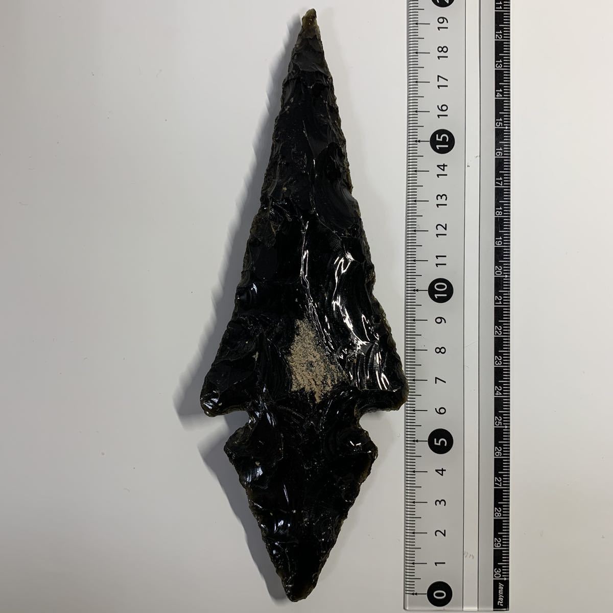 本物保証】 石器 黒曜石 槍先形尖頭器 出土【北海道名寄市】 無土器