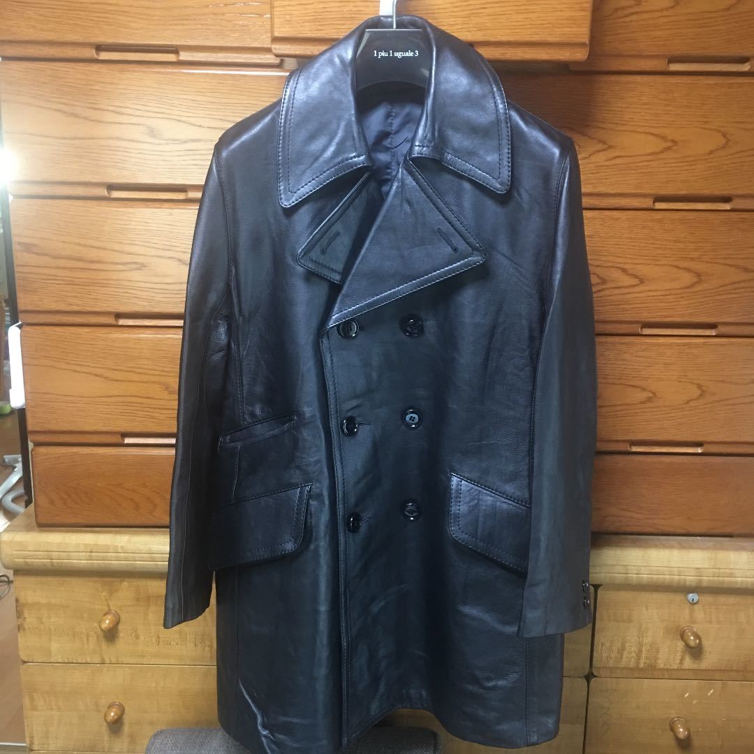 新品 ラムレザーコート トレンチ Pコート 薄手春秋もの AKM