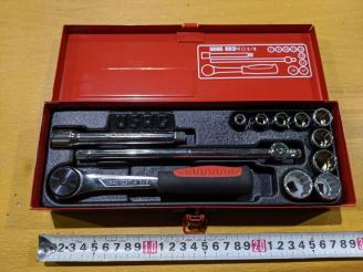 1/2◇BU1383 未使用 ラチェットソケットセット USAG ウーザック 603N 差込角9.5mm サイズ7/8/10/11/12/13/14/17/19
