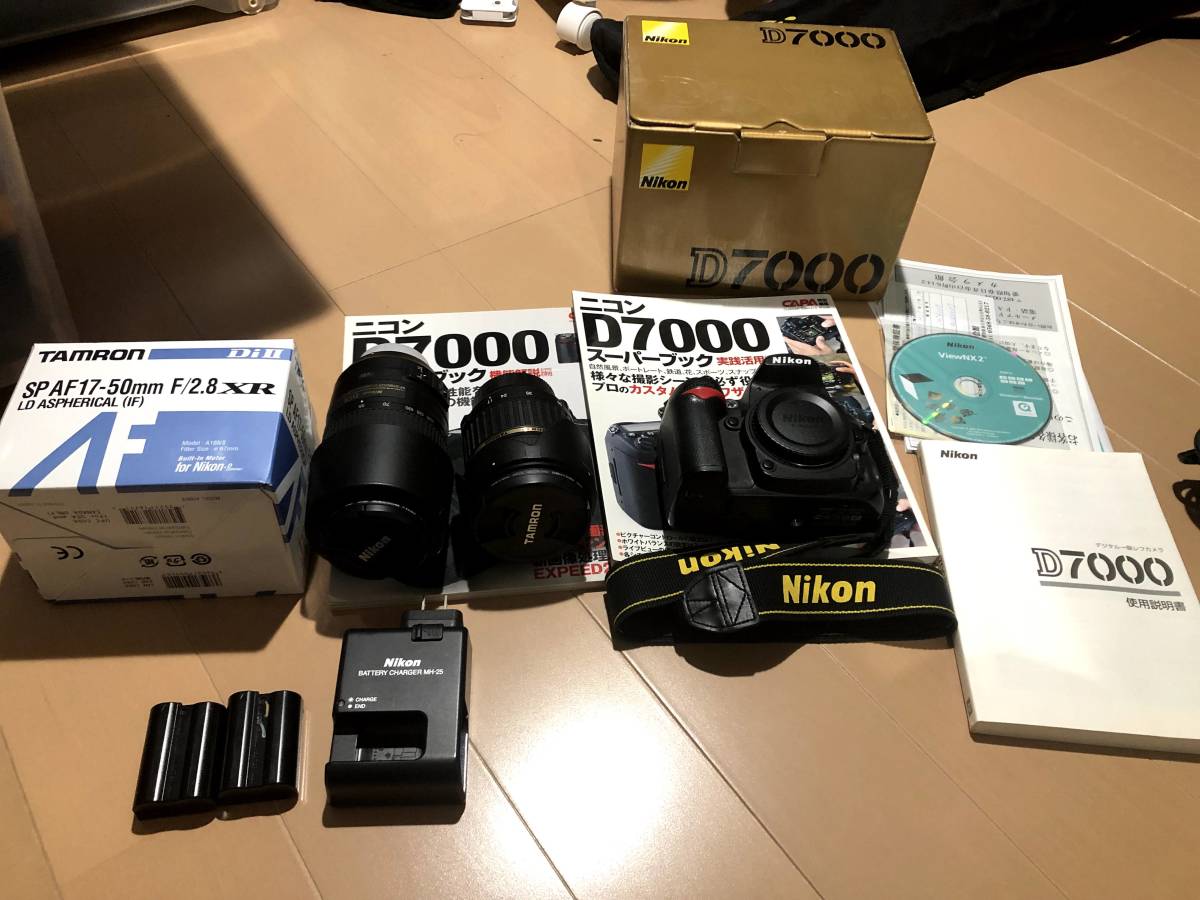 D7000 Nikon 一眼レフカメラ | 望遠レンズ付き レンズ2本 SDカード 