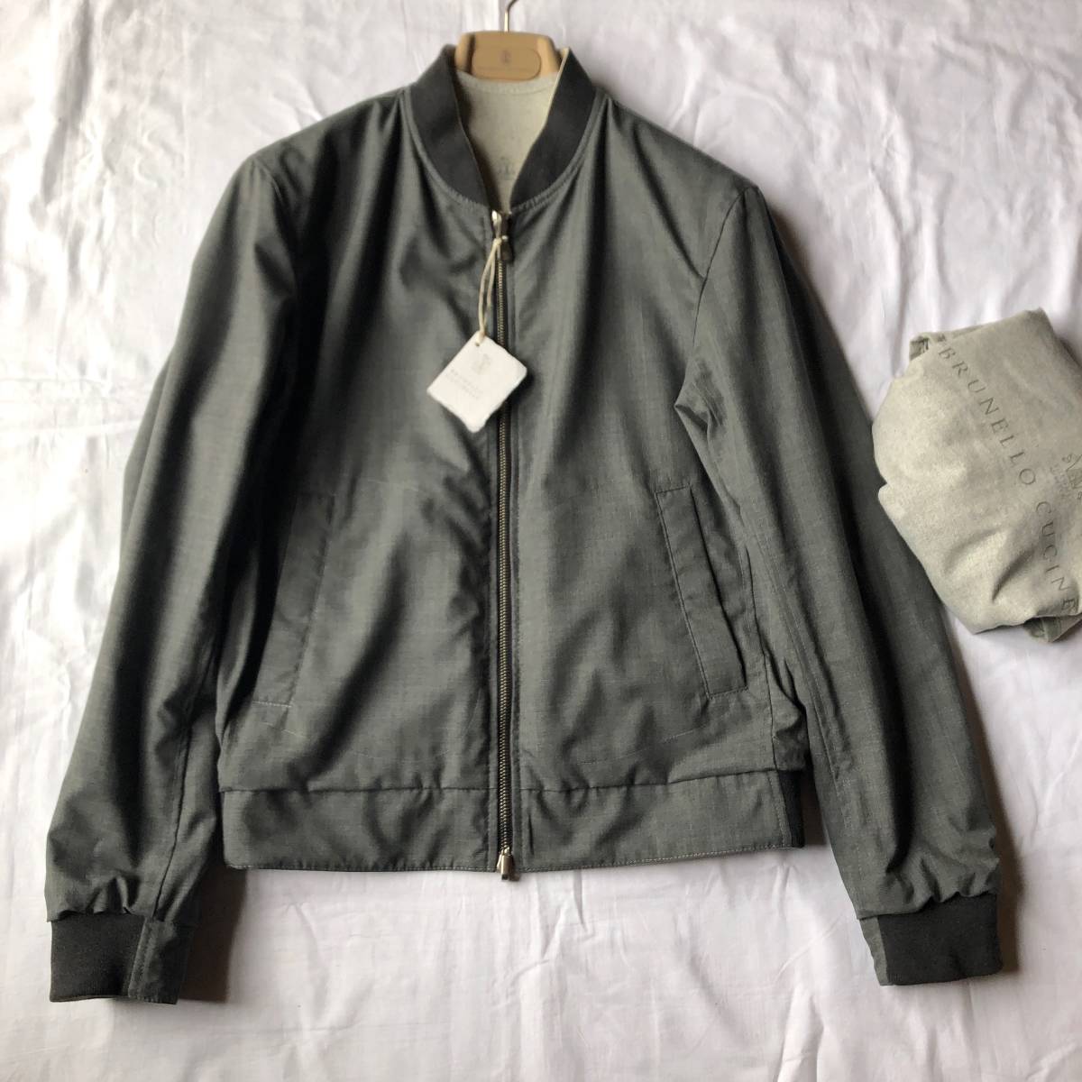 ☆Brunello Cucinelli ブルネロクチネリ☆リバーシブル レザー＆ウール